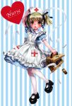  blush first_aid_kit heart irui_guneden nakamura_kanko nurse pantyhose super_robot_wars twintails yellow_eyes 
