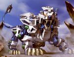  dust liger_blue_souga liger_zero mecha mercy_rabbit midori_(zoids_generations) scar solo zoids zoids_generations zoids_genesis 