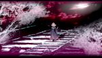  distortion ghost saigyouji_yuyuko stairs touhou yoshioka_yoshiko zuta 