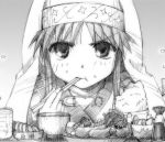  eating food gofu index monochrome sketch to_aru_majutsu_no_index traditional_media 