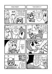  bite biting bkub chen comic fish gyotaku hard_translated monochrome multiple_4koma touhou translated yakumo_ran yakumo_yukari 