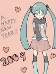  arms_behind_back bad_id english hatsune_miku heart momiji new_year simple_background smile twintails vocaloid 