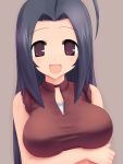  breast_hold breasts crossed_arms idolmaster miura_azusa red_eyes smile solo unikurage 