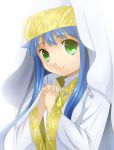  blue_hair green_eyes habit hands_clasped index lacosoregashi robe safety_pin to_aru_majutsu_no_index 