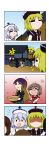  4koma absurdres comic highres hijiri_byakuren lunasa_prismriver lyrica_prismriver merlin_prismriver multiple_girls rakugaki-biyori touhou 