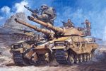  ground_vehicle gundam military military_vehicle motor_vehicle tank zaku_ii 
