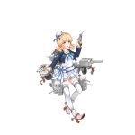  15k 1girl anchor beret blonde_hair blue_bow blue_eyes blue_jacket blue_ribbon blush bow breasts cannon cowboy_hat cropped_jacket dress full_body gun handgun hat holding holding_gun holding_weapon jacket long_sleeves looking_at_viewer machinery mini_hat necktie official_art omaha_(zhan_jian_shao_nyu) open_mouth pocket propeller remodel_(zhan_jian_shao_nyu) revolver ribbon rudder_shoes sailor_collar sailor_hat shoes solo submachine_gun thigh-highs thigh_strap thompson_submachine_gun transparent_background turret weapon white_dress white_hat white_legwear white_ribbon white_shoes zettai_ryouiki zhan_jian_shao_nyu 