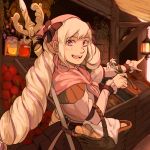  1girl basket blonde_hair drill_hair elise_(fire_emblem_if) fire_emblem fire_emblem_if flower highres katy_ho market scarf 