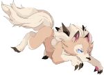  animal blue_eyes claws full_body kundroid lycanroc no_humans paws pokemon pokemon_(creature) solo transparent_background wolf 