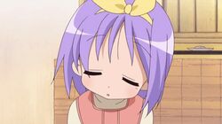  gif headband lucky_star purple_hair short_hair sleeping tagme tsukasa_hiiragi 