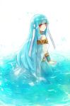  1girl blue_hair fire_emblem fire_emblem:_rekka_no_ken long_hair ninian nunuko_(mu661129) red_eyes water 