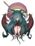  1girl :o absurdly_long_hair anchor aqua_hair artist_request bare_legs between_legs black_panties collarbone crack dhelmise from_above full_body hair_over_one_eye long_hair looking_at_viewer navel no_nose open_mouth panties personification pokemon pokemon_(game) pokemon_sm red_eyes school_uniform serafuku short_sleeves simple_background sitting solo transparent_background underwear v_arms very_long_hair 