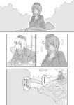  comic girls_und_panzer ground_vehicle hat itsumi_erika military military_vehicle monochrome motor_vehicle nathaniel_pennel nishizumi_miho tank translation_request 