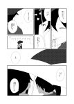  c-button comic highres houshou_(kantai_collection) kantai_collection monochrome rain translation_request umbrella yamato_(kantai_collection) 