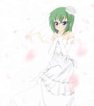  1girl bride dress green_hair iwasaki_minami kuro_inu kuroinu_(sonoba_shinogi) lucky_star solo wedding_dress 