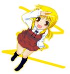  1girl aoi_(artist) footwear hidamari_sketch kneehighs miyako socks solo yorimichi_(aoixx) 