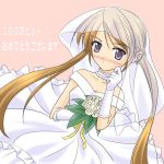  00s blush bridal_veil bride dress flower gloves hits masakichi_(crossroad) rose sakuya_(sister_princess) sister_princess veil wedding_dress white_rose 