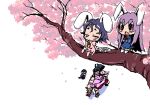  6+girls animal_ears baku_taso chibi everyone female fujiwara_no_mokou houraisan_kaguya inaba_tewi itigekimaru multiple_girls rabbit_ears reisen_udongein_inaba touhou yagokoro_eirin 