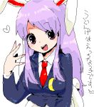  animal_ears female heart ichihaya long_hair lowres oekaki purple_hair rabbit_ears reisen_udongein_inaba touhou 