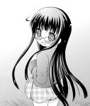  1girl glasses lowres monochrome oniyazu_kakashi original solo 