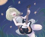  barefoot bass_guitar female guitar instrument kirisame_marisa star touhou 
