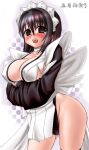  1girl breast_squeeze breasts cleavage d_kurouri iroha_(samurai_spirits) maid samurai_spirits solo 
