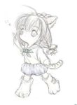  1girl animal_ears cat_ears cat_tail child di_gi_charat female k.x. lowres paws puchiko solo tail 
