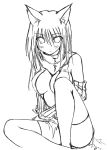  1girl assassin_cross kaminagi_(kaminagi-tei) monochrome ragnarok_online sketch solo thigh-highs 