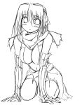 1girl assassin_cross kaminagi_(kaminagi-tei) monochrome ragnarok_online sketch solo thigh-highs 