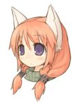  1girl 7010 animal_ears lowres orange_hair solo twintails 