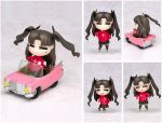  1girl car chibi cigarette fate/stay_night fate_(series) figure ground_vehicle motor_vehicle nendoroid photo smoking thigh-highs tohsaka_rin twintails two_side_up vehicle 