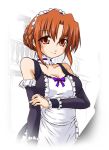  1girl breasts choker cleavage detached_sleeves hayate_no_gotoku! maid maria_(hayate_no_gotoku!) ndemotte orange_hair solo 