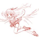  1girl female flandre_scarlet monochrome red same_no_hito sketch solo thigh-highs touhou traditional_media 