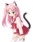 amamiya_minato animal_ears cat_ears cat_tail maaryan school_uniform serafuku tail to_heart_2 