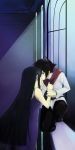  1boy 1girl black_hair couple gundam gundam_00 hetero long_hair marina_ismail setsuna_f_seiei 