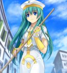  alice_carroll aria blue_eyes dress gloves green_hair hat long_hair mutsuki_(moonknives) square_enix uniform 