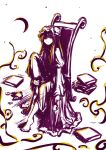  1girl barefoot book chair cup fechirin female monochrome patchouli_knowledge purple sitting sketch solo teacup touhou yellow 