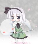  1girl chibi female hitodama konpaku_youmu konpaku_youmu_(ghost) omiso omiso_(omiso) solo touhou 