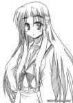  1girl asakura_ryouko face half_updo monochrome ryuuryuu solo suzumiya_haruhi_no_yuuutsu 