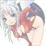  1girl breasts cleavage final_fantasy final_fantasy_tactics head_wings large_breasts lowres oekaki solo ultima_(fft) white_hair wings 