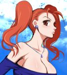  bad_id bare_shoulders breasts cleavage dragon_quest dragon_quest_viii huge_breasts jessica_albert large_breasts redhead square_enix twintails 