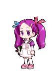  1girl alternate_hairstyle animated animated_gif blinking book child crescent crescent_hair_ornament female hair_ornament lowres patchouli_knowledge purple_hair sigh solo touhou twintails violet_eyes younger 