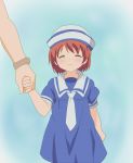  clannad dress hand_holding hat holding_hands miracle okazaki_ushio sailor_dress sailor_uniform short_hair 
