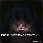  animated_gif aqua_eyes aqua_hair blush cake candle cream dark detached detached_sleeves eeeeee fang food fruit gif glass happy_birthday hatsune_miku long_hair lowres necktie pastry sleeves strawberry twintails vocaloid wine 
