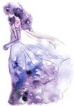  dress elbow_gloves gloves princess_tutu rue rue_(princess_tutu) traditional_media watercolor_(medium) 