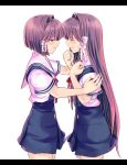  bad_id clannad fujibayashi_kyou fujibayashi_ryou kitagawa_unagi sad school_uniform serafuku siblings tears twins 