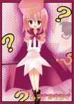 1girl ? akane_souichi benesse cape fang hat hatena_yousei pink_eyes pink_hair pink_hat solo staff 