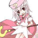  1girl ? benesse fang hat hatena_yousei lowres oekaki pink_hat solo yuugiri yuugiri_(artist) 