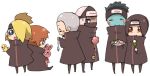  6+boys akatsuki_(naruto) artist_request chibi deidara everyone hidan hoshigaki_kisame kakuhidan kakuzu lowres male_focus multiple_boys naruto naruto_shippuuden pairs sasori uchiha_itachi 