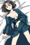  1girl breasts japanese_clothes kara_no_kyoukai large_breasts lying ryougi_shiki solo 